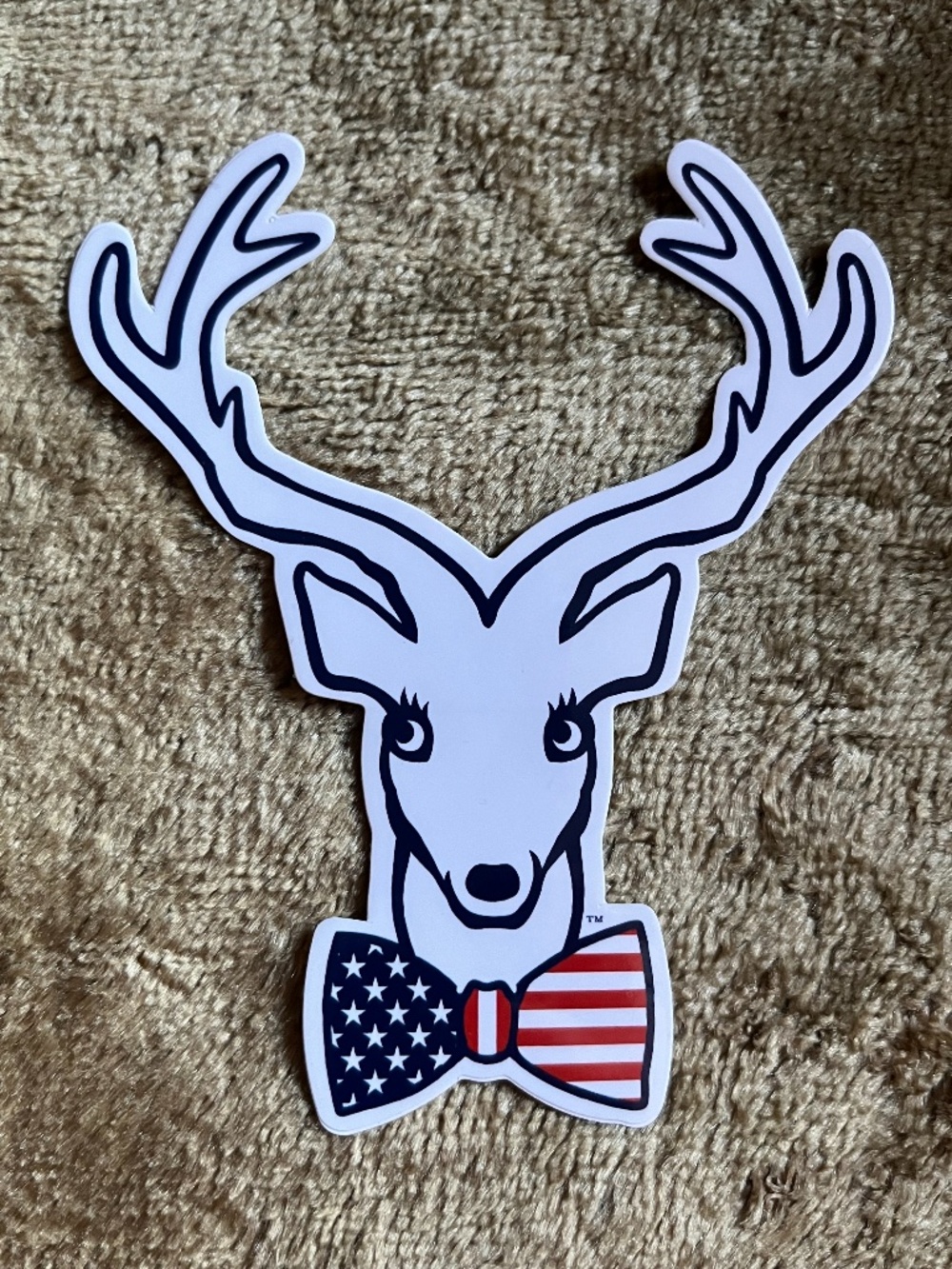 NEW red, white & blue Jadelynn Brooke American Flag deer decal sticker